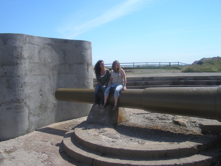 Me and Mylene sitting on the cannon